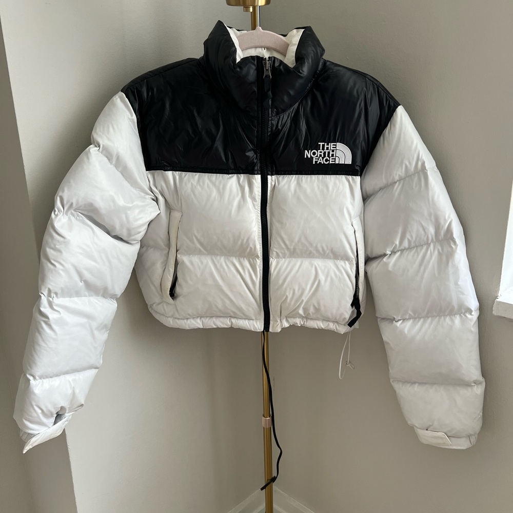 North Face Nuptse Cropped Down Puffer Jacket